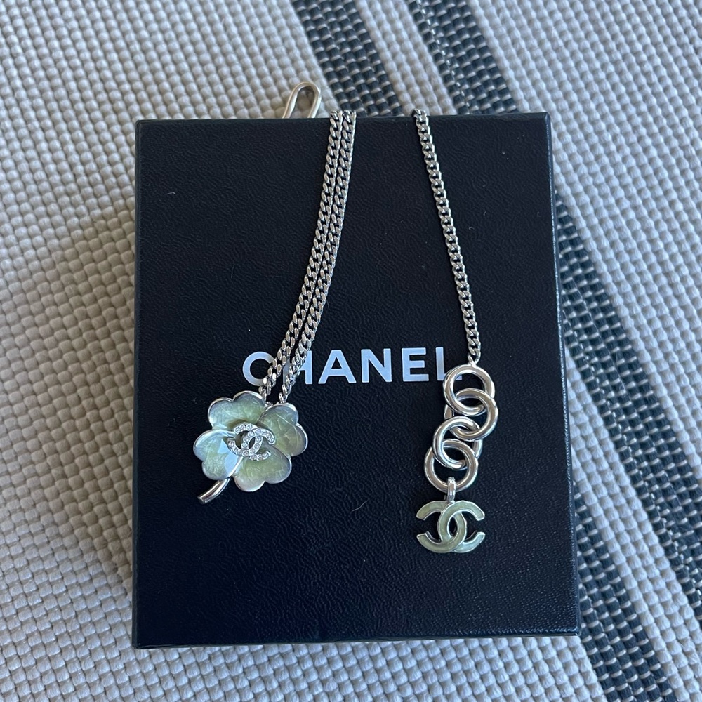 Authentic Chanel clover necklace
